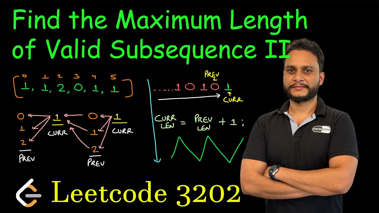 Find the Maximum Length of Valid Subsequence II | Leetcode 3202