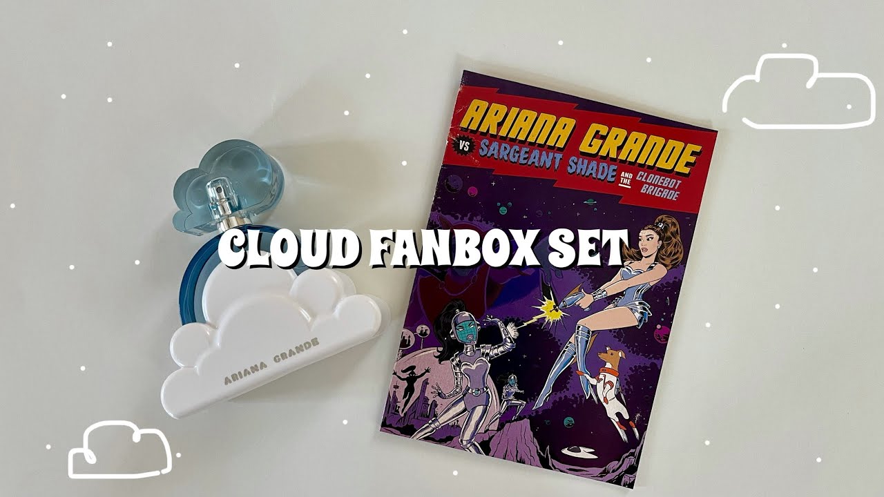 ariana grande cloud fan box set unboxing! ☁️ + r.e.m. comic look through