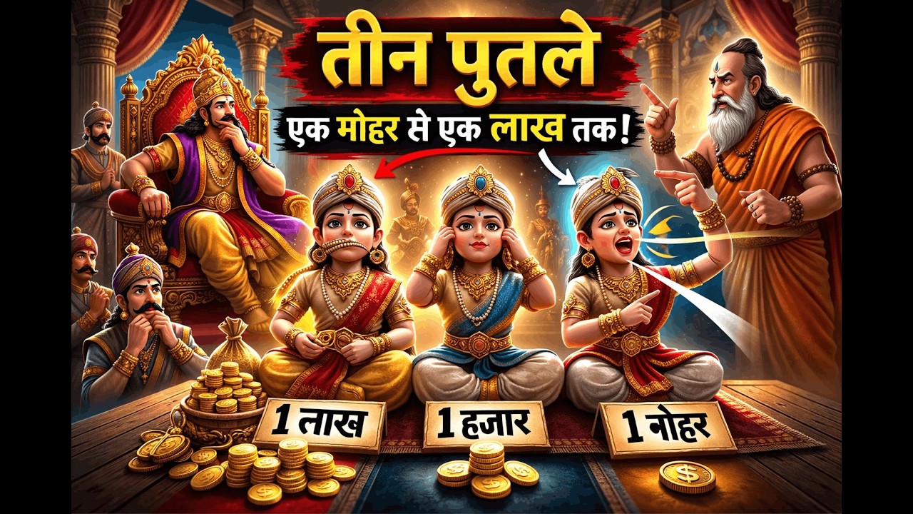 तीन पुतले | चाणक्य की अद्भुत सीख | एक मोहर से एक लाख तक की कहानी | Hindi Moral Story