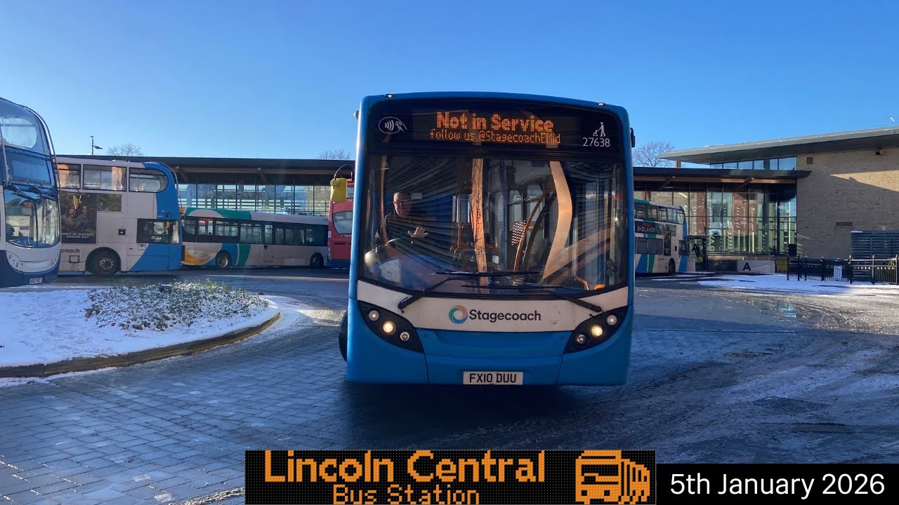 Небольшая группа автобусов на автовокзале Lincoln Central (05.01.2026) ft@metrobusandpccoachesent...
