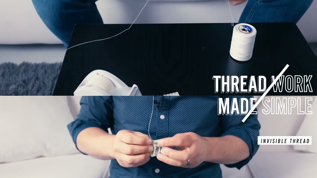 Invisible Thread Stripped (50 Feet) by Murphys Magic Supplies