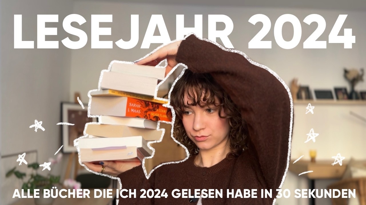 alle BÜCHER, die ich 2024 gelesen habe in 30 Sekunden | Lesejahr 2024 und Buchempfehlungen 📚✨