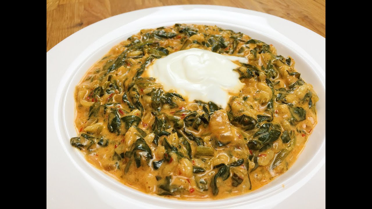 Türkisches Spinat Gericht / Ispanak Yemegi