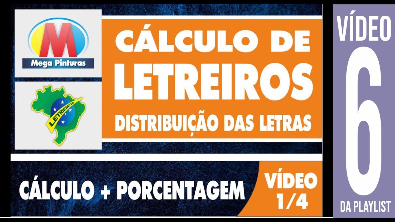 COMO DISTRIBUIR O LETREIRO  CÁLCULO + PORCENTAGEM VÍDEO Nº 5