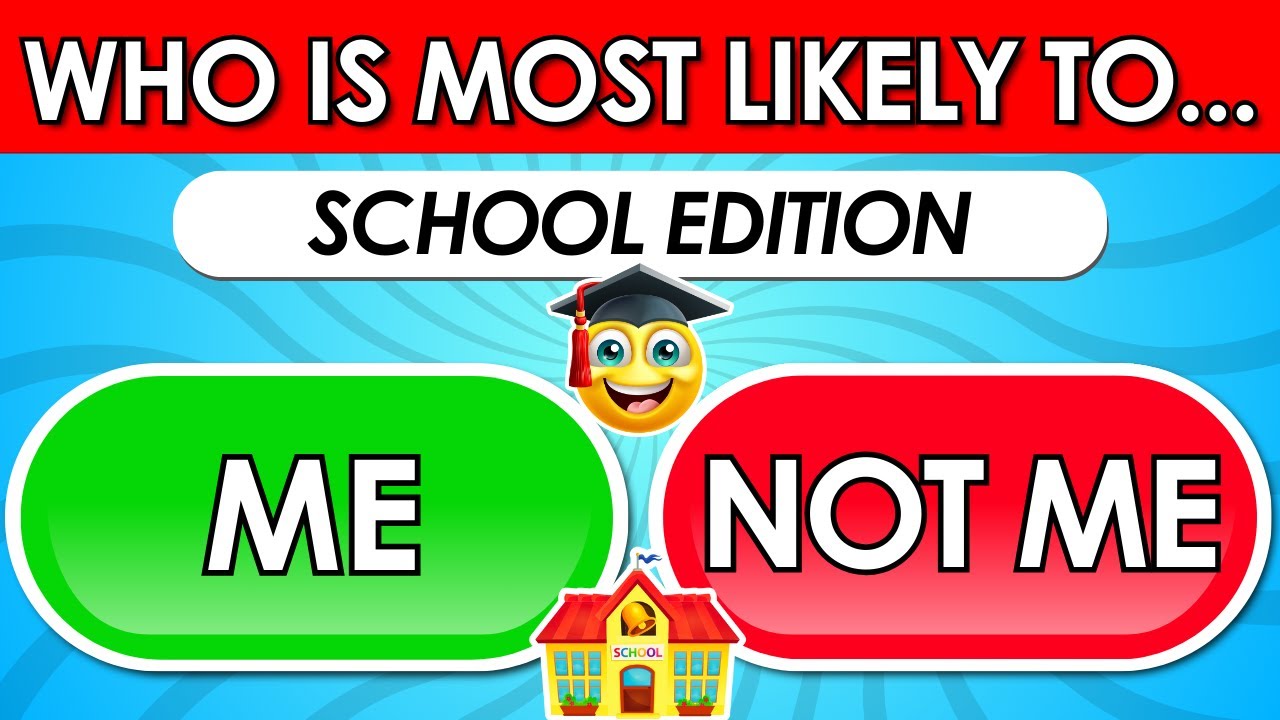 Who is Most Likely To...? 🎒 | School Edition 🏫