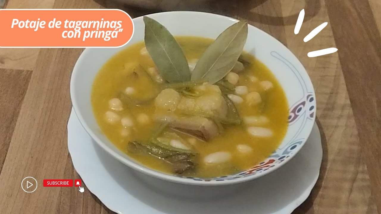 POTAJE de tagarninas con pringá fácil y rápido #recipes #andalucía #hispanoamérica #europe#garbanzos