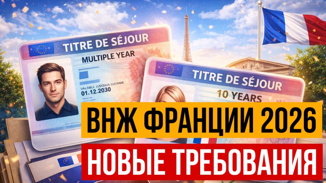 ВНЖ Франции 2026: какие условия теперь для многолетних и 10-летних titre de séjour?