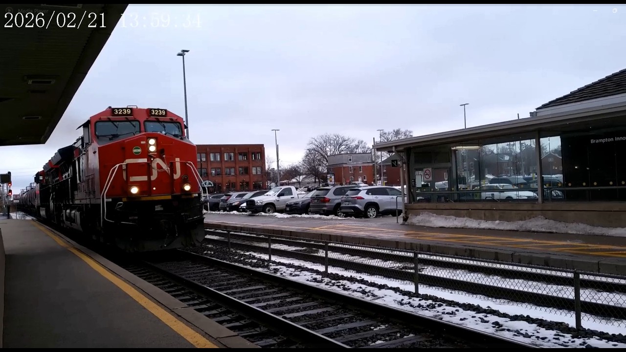 Railfanning at Brampton GO 2026 02 21