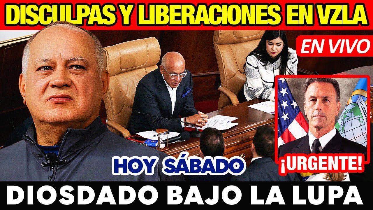 ATENCIÓN🚨 DIOSDADO BAJO MÁXIMA PRESIÓN 🔴 DISCULPAS A PRESOS POLÍTICOS PERO EEUU NO CAMBIA SU POSTURA
