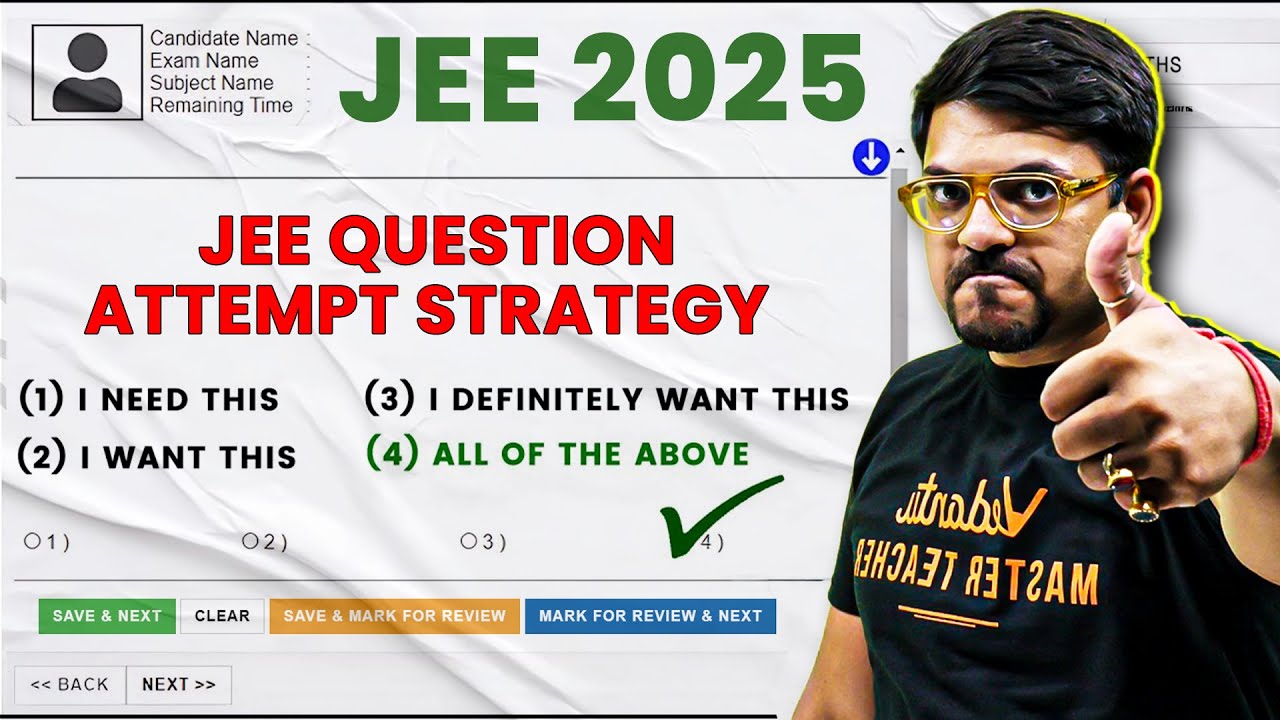 JEE Main 2025 : Question Attempt Strategy | Harsh Sir