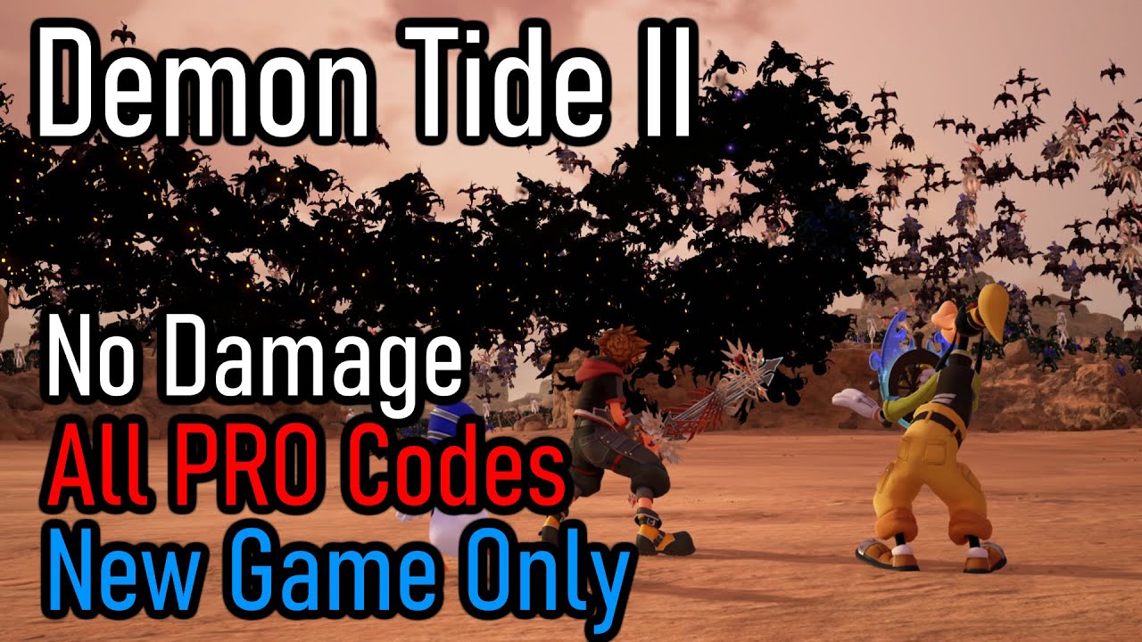 KH3 - Demon Tide II No Damage (New Game, LV1CM/All PRO Codes)