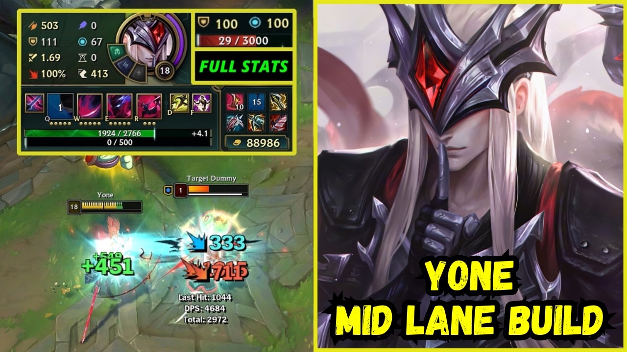 Yone Mid Lane Crit AD On Hit Build - Patch 26.11 - League of Legends