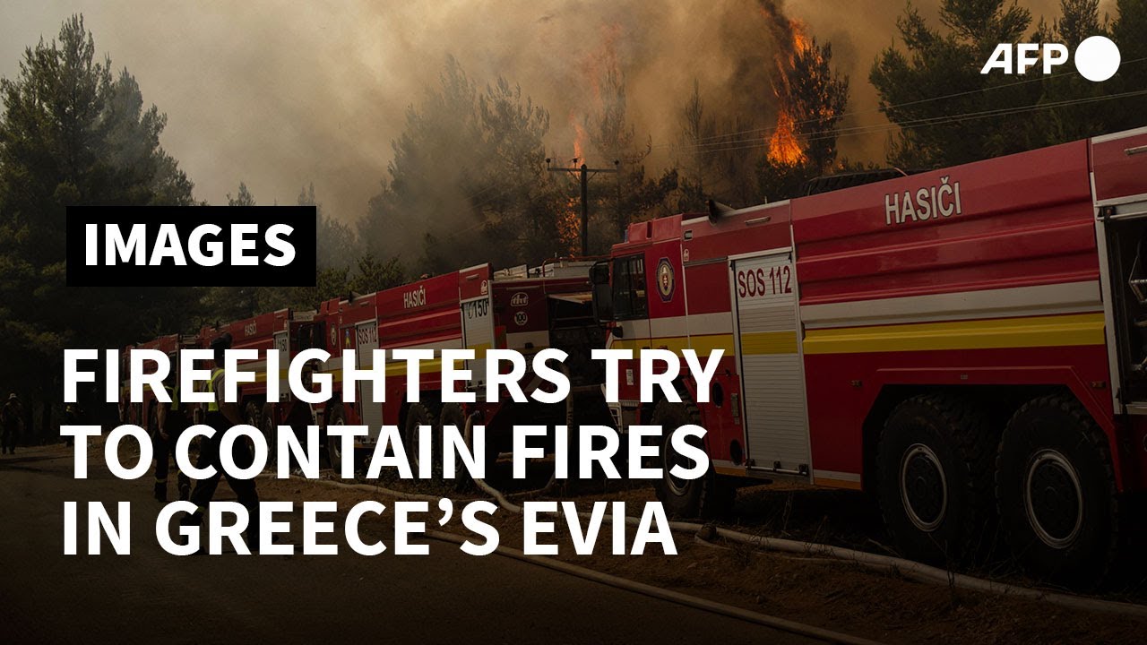 Firefighters try to contain wildfire destruction on Greek island | AFP