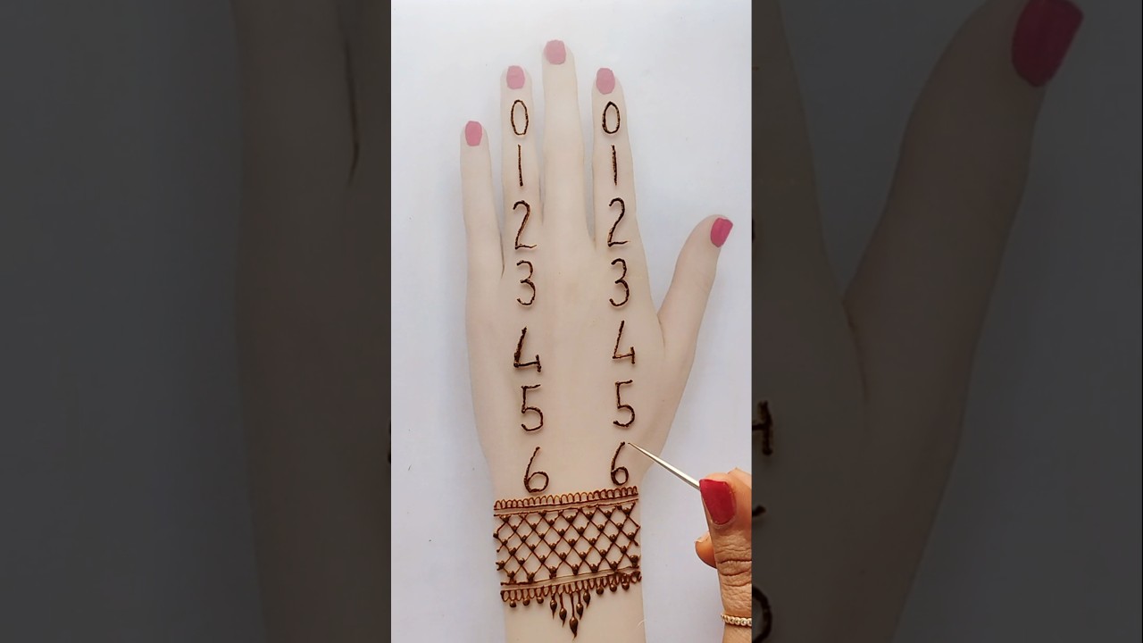 Best Beautiful Mehndi Design using Numbers Trick| Easy Creative Henna Mehndi Design| #mehndi #short