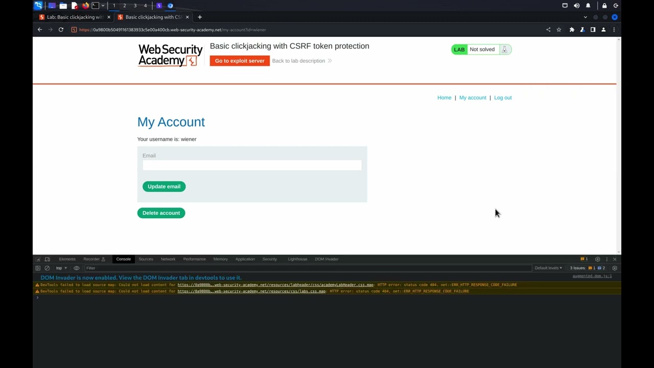 Testing for clickjacking using Burp Suite