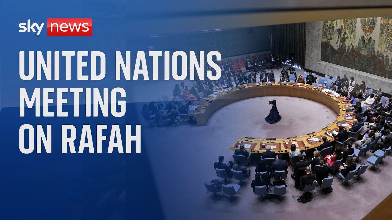 UN Security Council stakeout following the deadly strike in Rafah