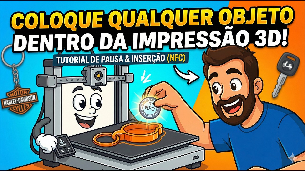 Como Embutir TAG NFC em Peças 3D (PASSO A PASSO NO BAMBU STUDIO)