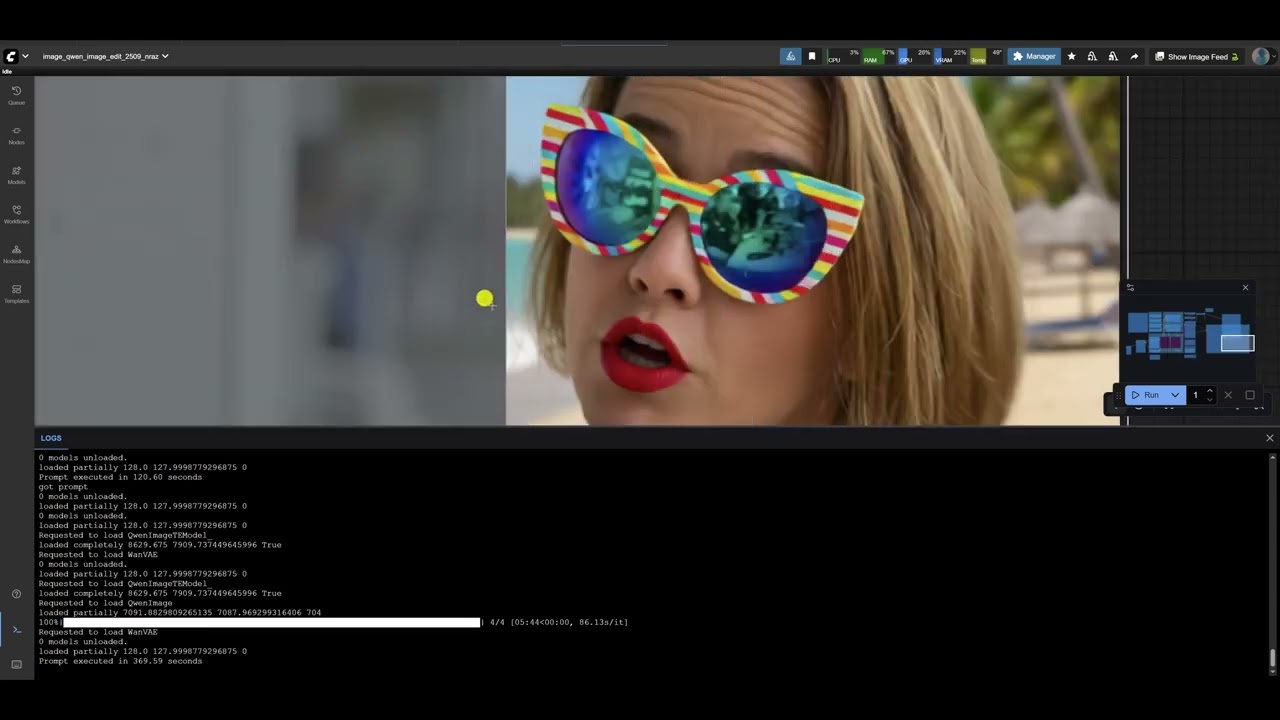Comfyui qwen image edit композный рай