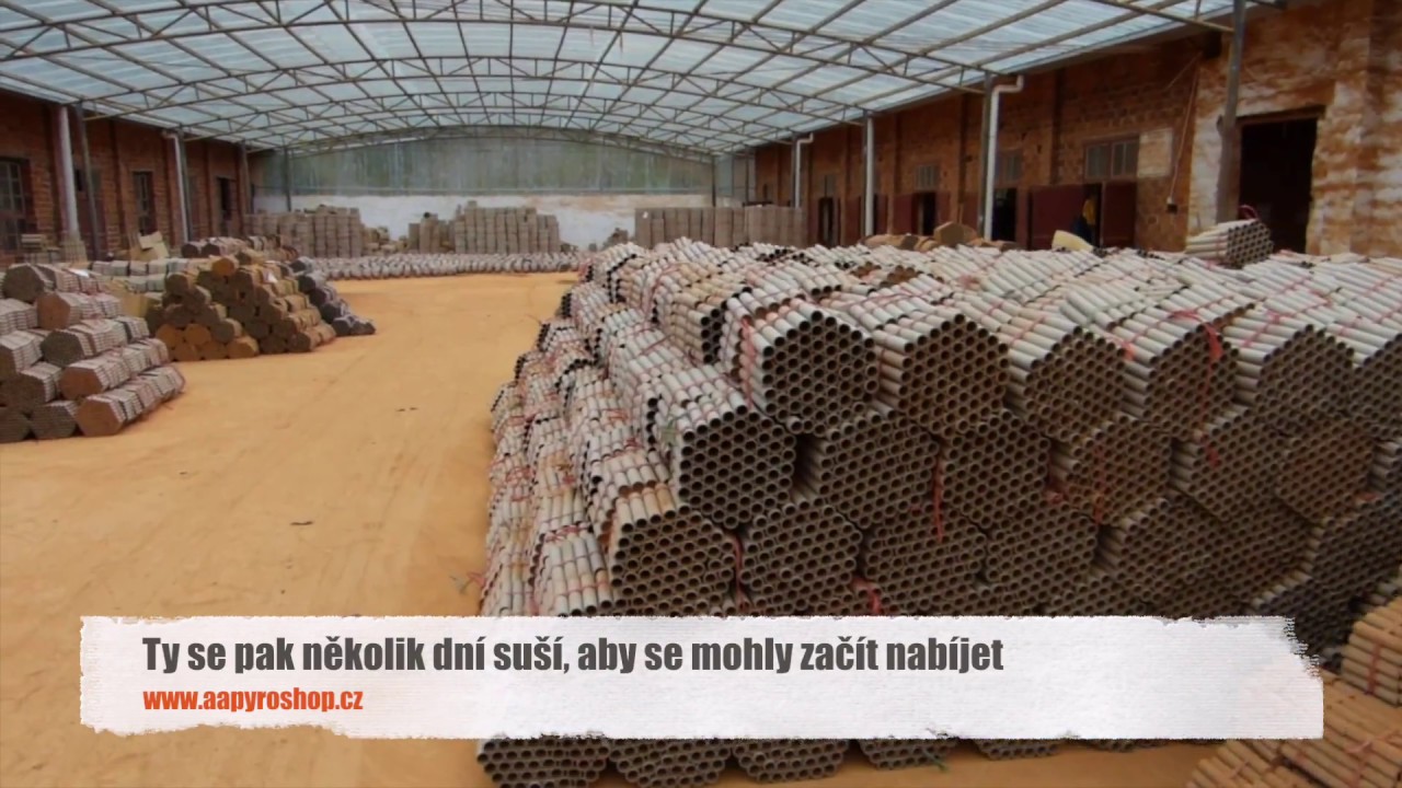 Výroba zábavní pyrotechniky v Číně