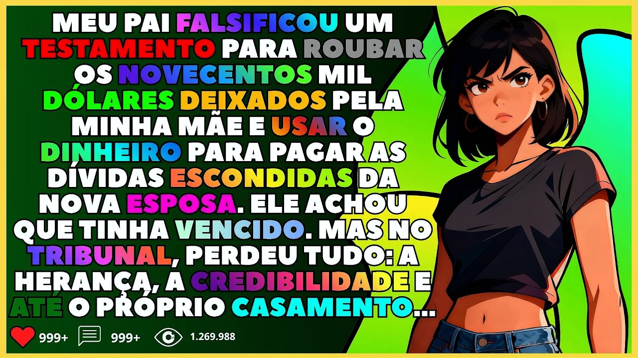 Meu pai falsificou um testamento para roubar os 900 mil dólares deixados pela minha mãe...