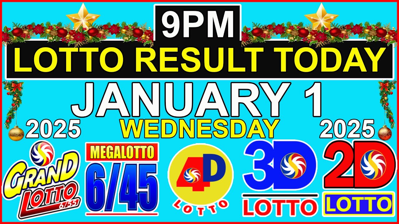Lotto Result Today 9pm January 1 2025 PCSO