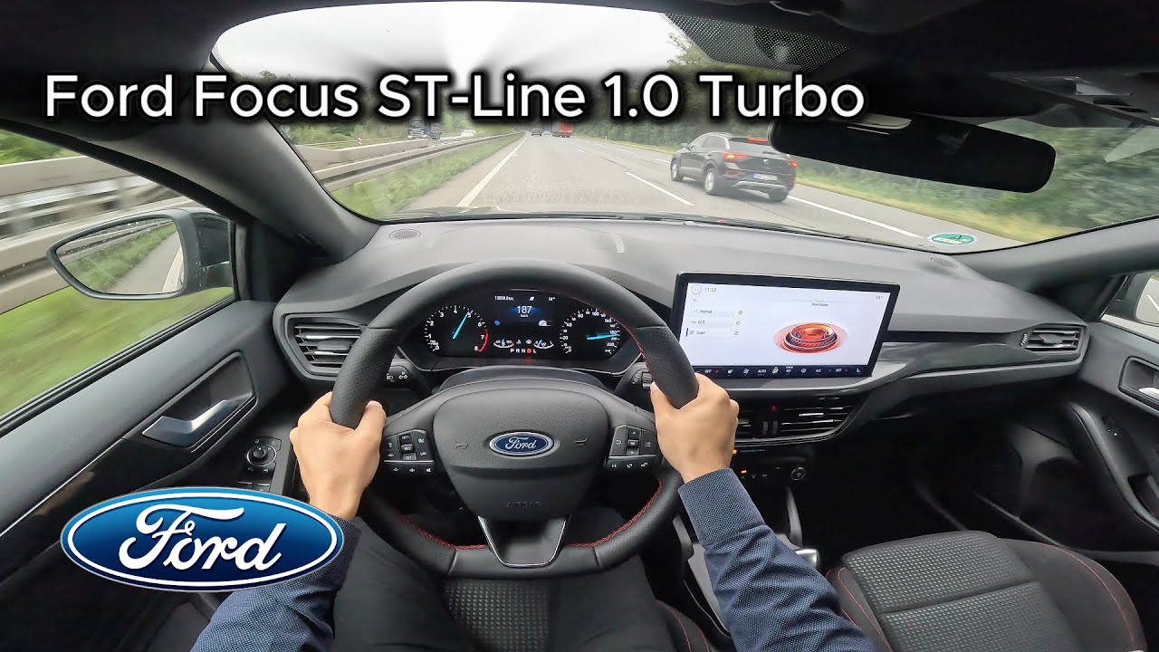 2024 Ford Focus wagon ST-Line 1.0 Turbo EcoBoost (155 hp) - POV Test drive On the German Autobahn