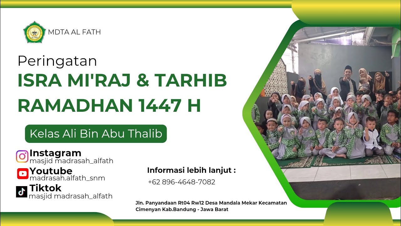 Penampilan Kelas Ali Bin Abi Thalib | Isra' Mi'raj &Tarhib Ramadhan 1447 H