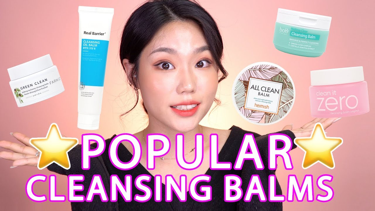 5 ABSOLUTELY POPULAR CLEANSING BALM products from different brands.