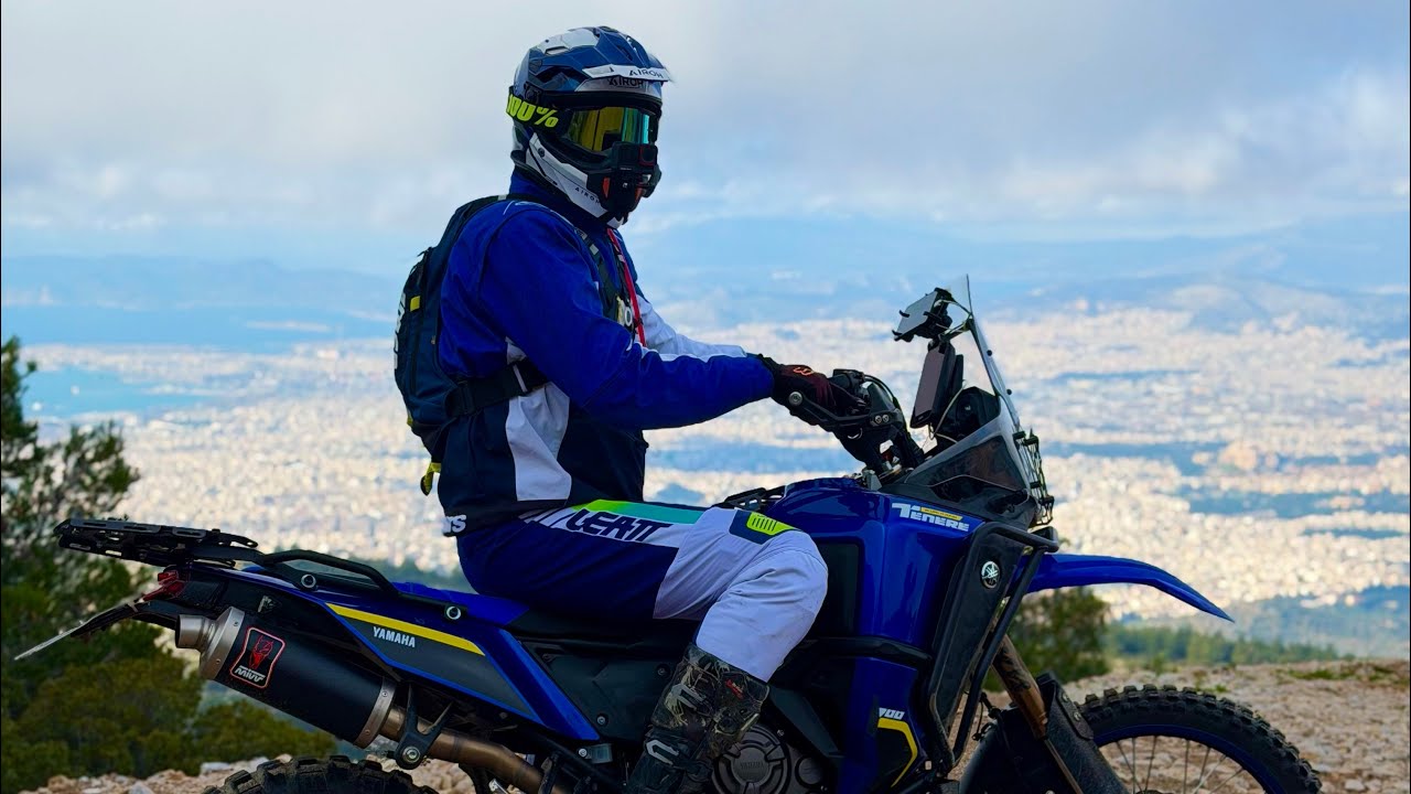 Tenere 700 world raid Attica Greece 4k