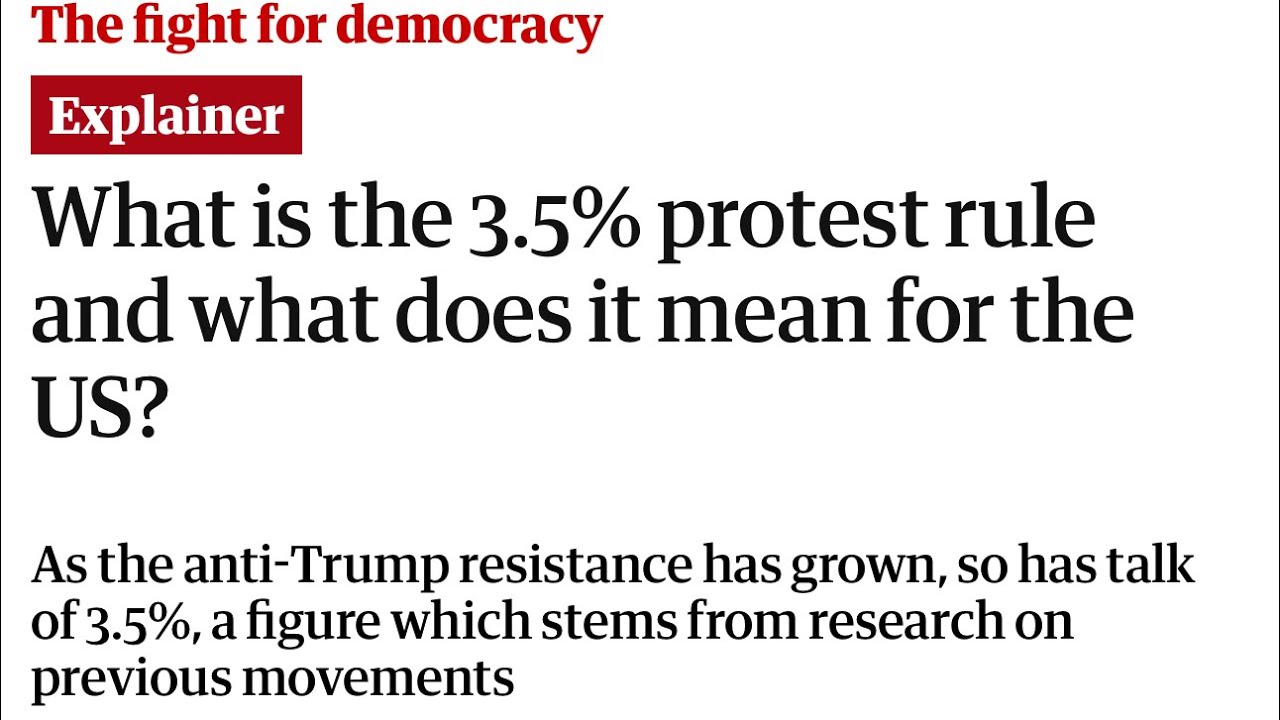 The 3.5% Protest Rule Is a Dangerous Fantasy &mdash; Here&rsquo;s What Resistance Actually Requires