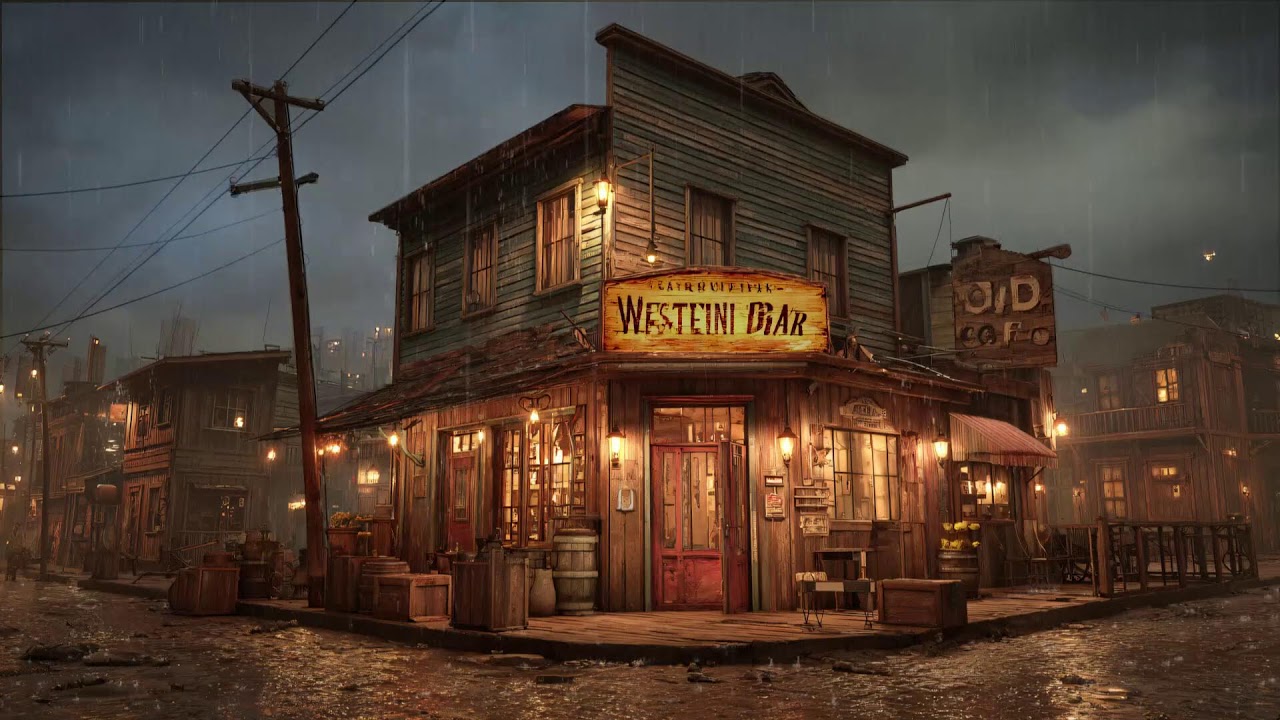 Midnight Rain At The Western Saloon • Slow Lofi Beats