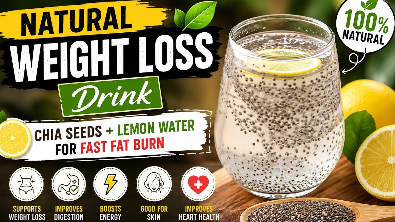 Magical Weight Loss Drink! 🍋 Chia Seeds & Lemon Water Recipe