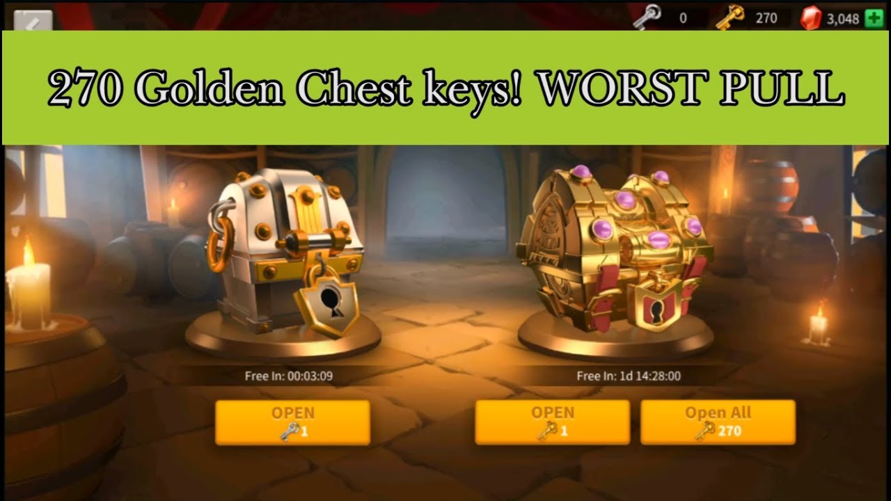 Opening 270 Golden Chest Keys! SUPER UNLUCKY | RISE OF KINGDOMS