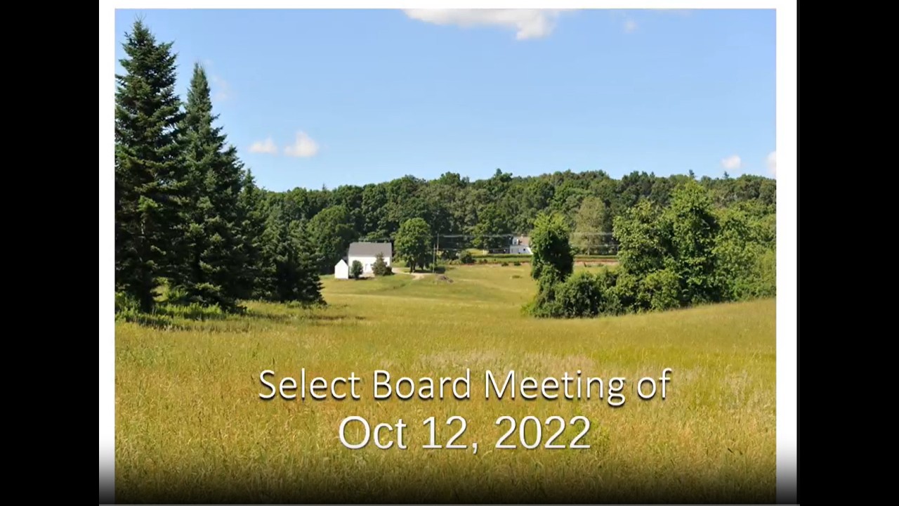 Select Board - October 12, 2022