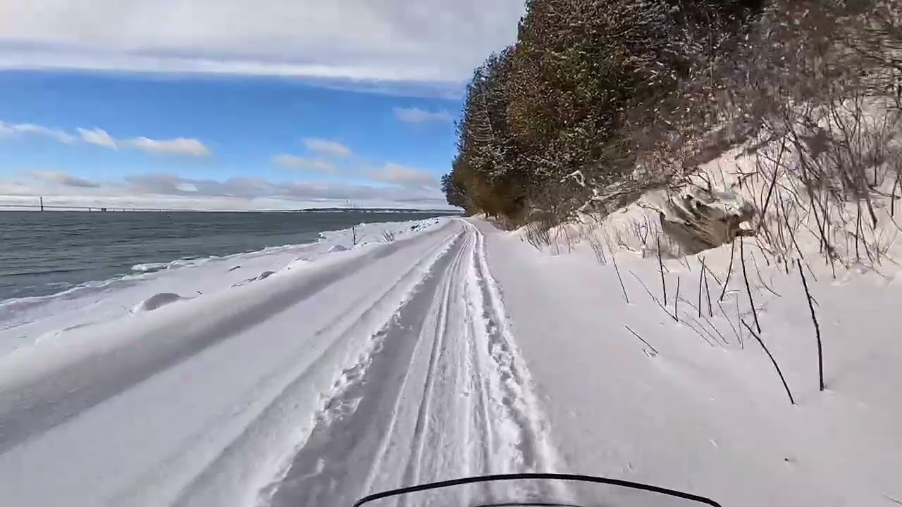 Take my Taiga sled out on beautiful ride On Mackinac Island.