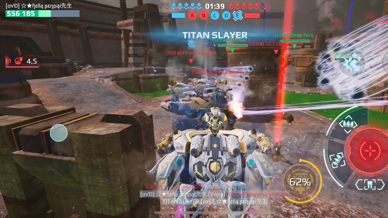 5 vs 6 | Overdrive VS ONR + Iceman | Euro Server | BR | War Robots |