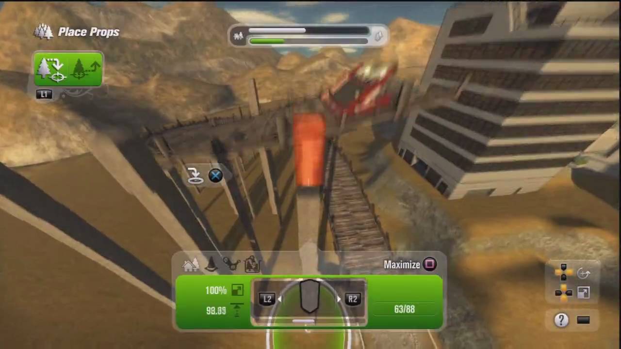 ModNation Racers track creation time lapse - The Construction Zone part 1