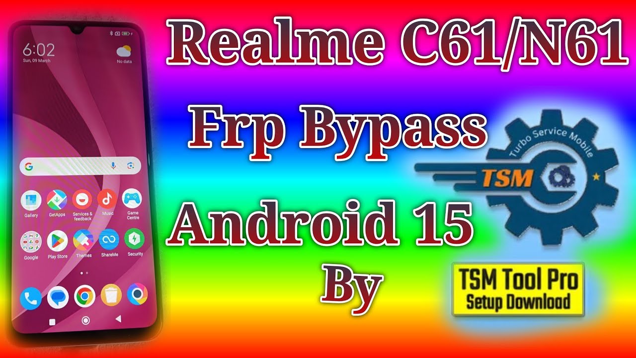 Realme c61/n61 (rmx3933) unlock by tsm pro tool Android 15 || all realme spd cpu frp unlock