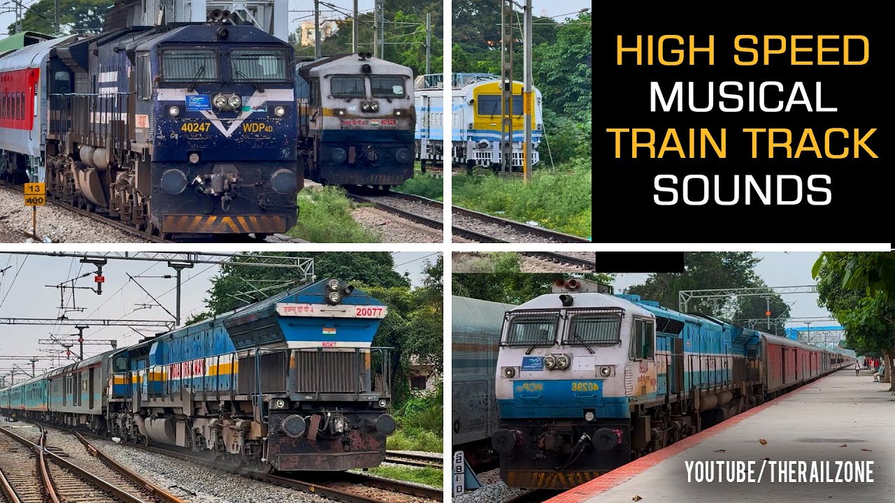 10 in 1 High-Speed Trains Track Sounds | EMD Diesel Loco | Indian Railways #trainvideos #train