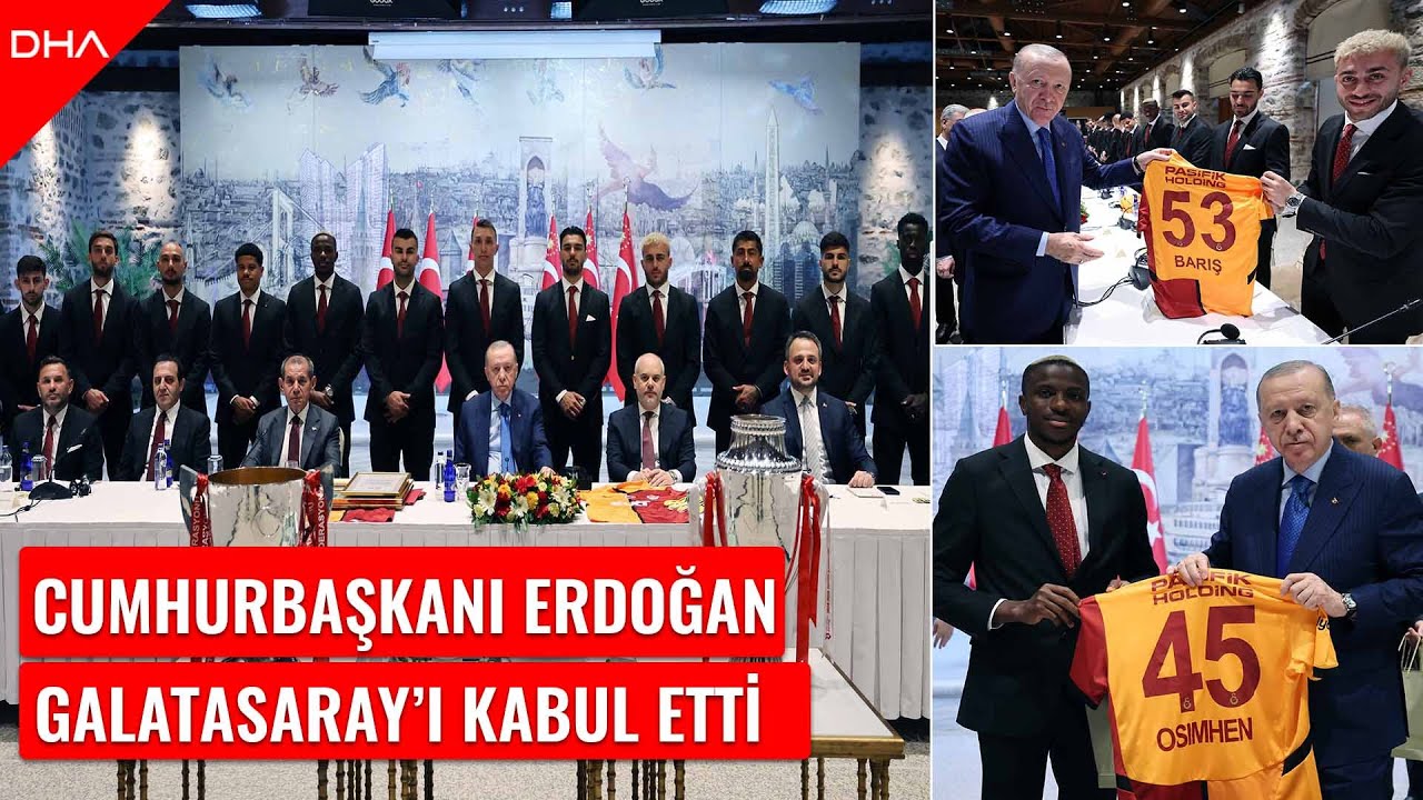 Cumhurbaşkanı Erdoğan, şampiyon Galatasaray'ı kabul etti