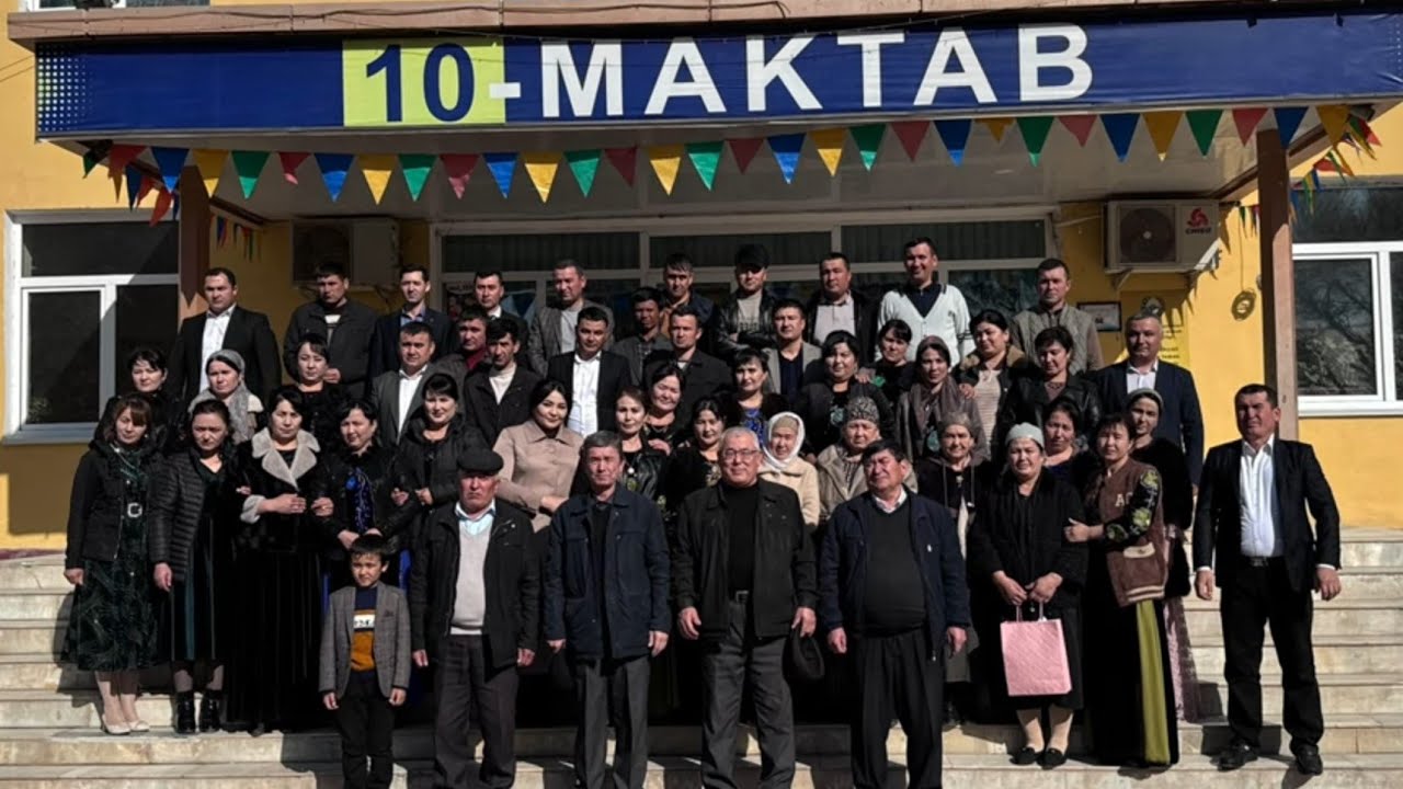 1310-СОН ХАЗОРАСП ТУМАНИ ЖАНГИОТА МАХАЛЛАСИ. 10-СОН МАКТАБИНИ. 2004-ЙИЛ БИТИРУВЧИЛАРИ 20-ЙИЛЛИК КЕЧА