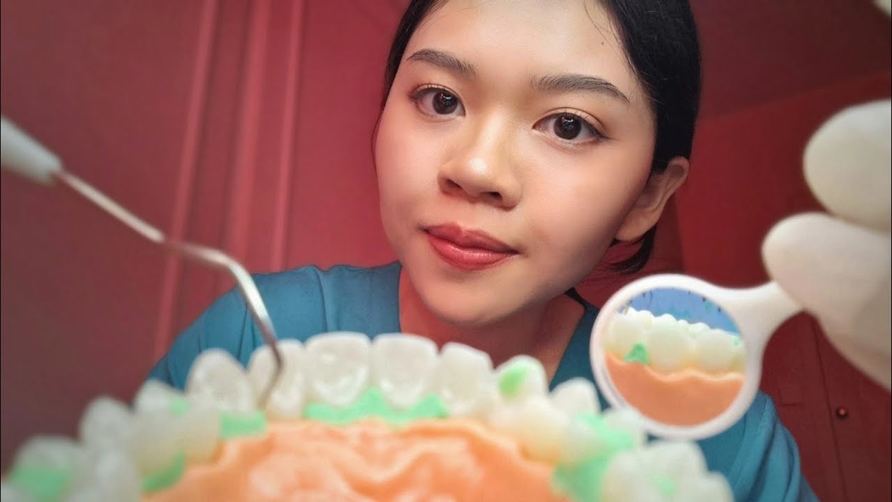 ASMR Thai Dentist Teeth Cleaning and Whitening 🦷 หมอฟันขูดหินปูนและฟอกสีฟัน  Softspoken