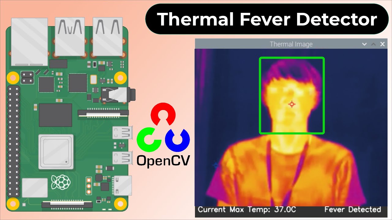 Самодельный тепловой детектор температуры с MLX90640 и OpenCV на Raspberry Pi
