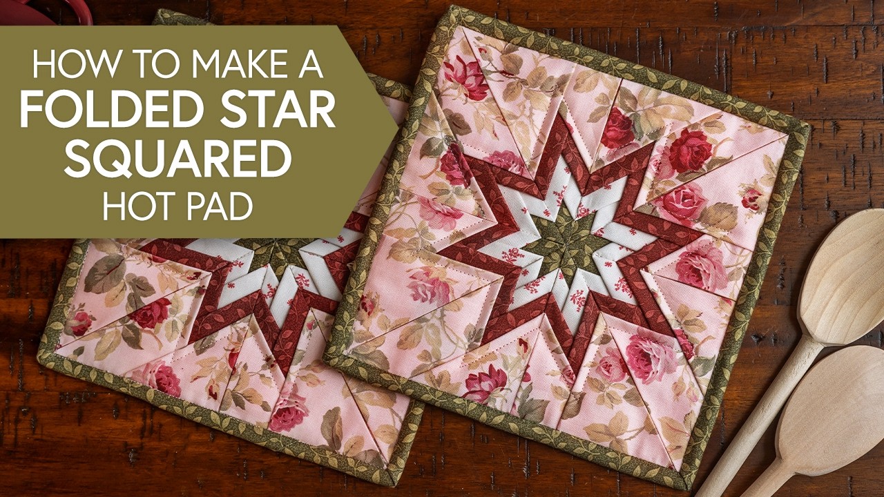 How To Make a Folded Star Squared Hot Pad from Plum Easy Patterns | a Shabby Fabrics Tutorial