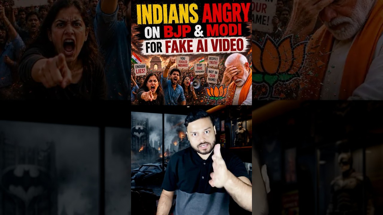 BJP Uploaded FAKE AI Video! Indian Youth ANGRY On BJP IT Cell - Weird Political Vid #shorts