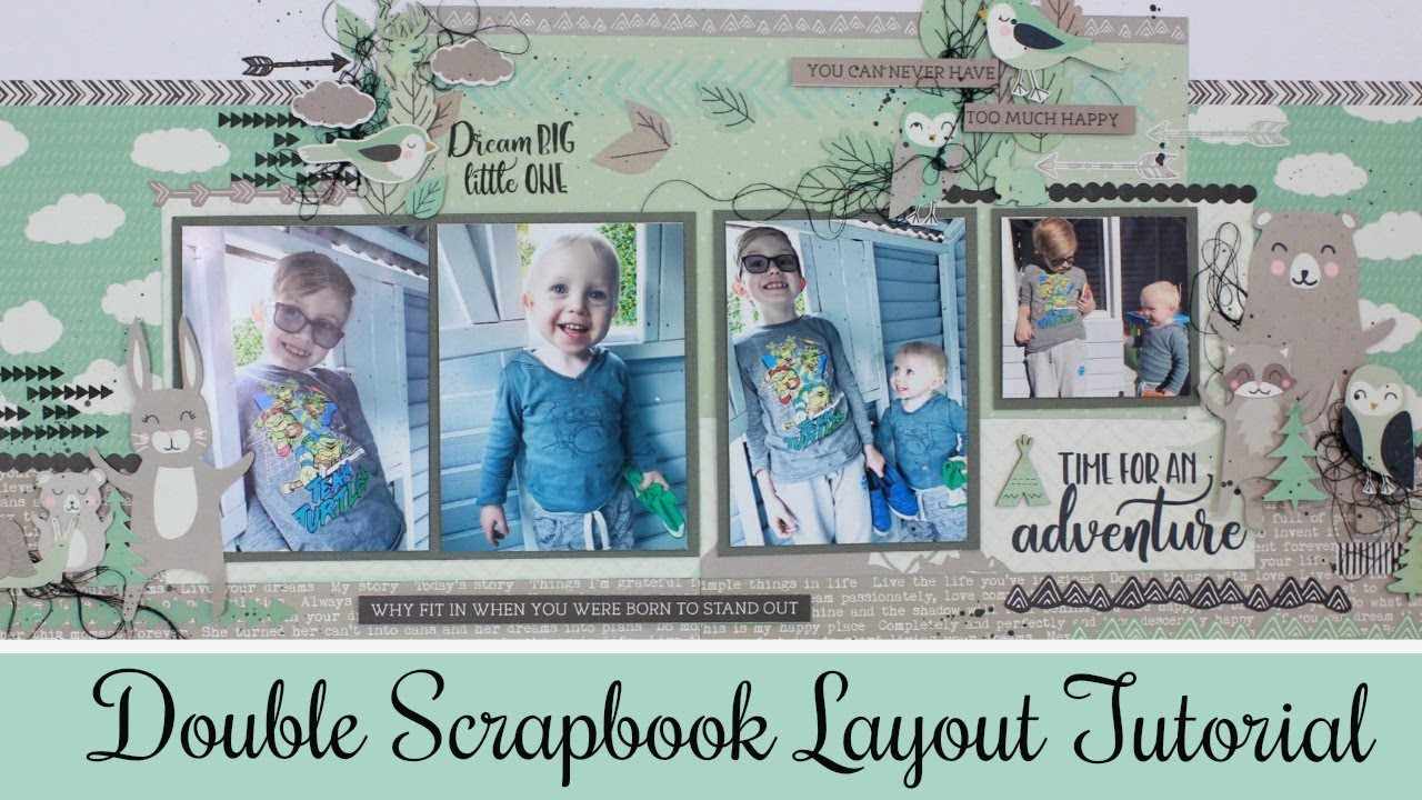 How to make a Double Page Scrapbook Layout