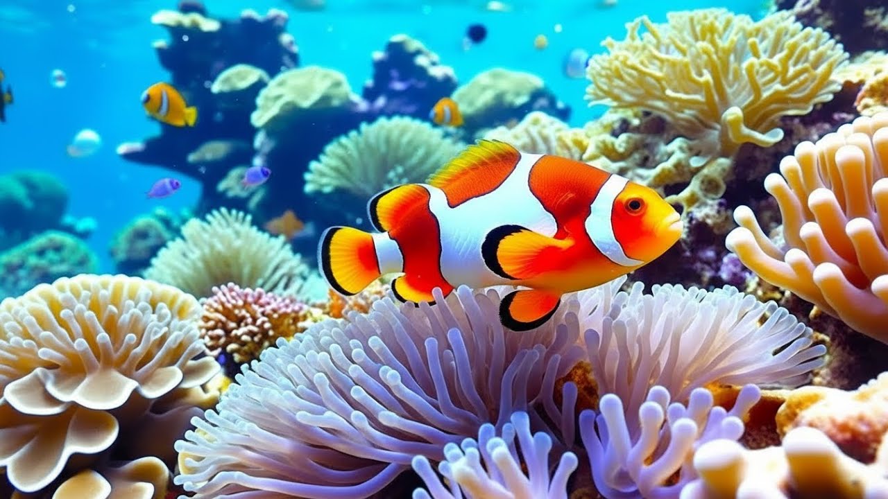 The Best 4K Aquarium - Dive Into The Mesmerizing Underwater Realm, Sea Jellyfish, Coral Reefs .