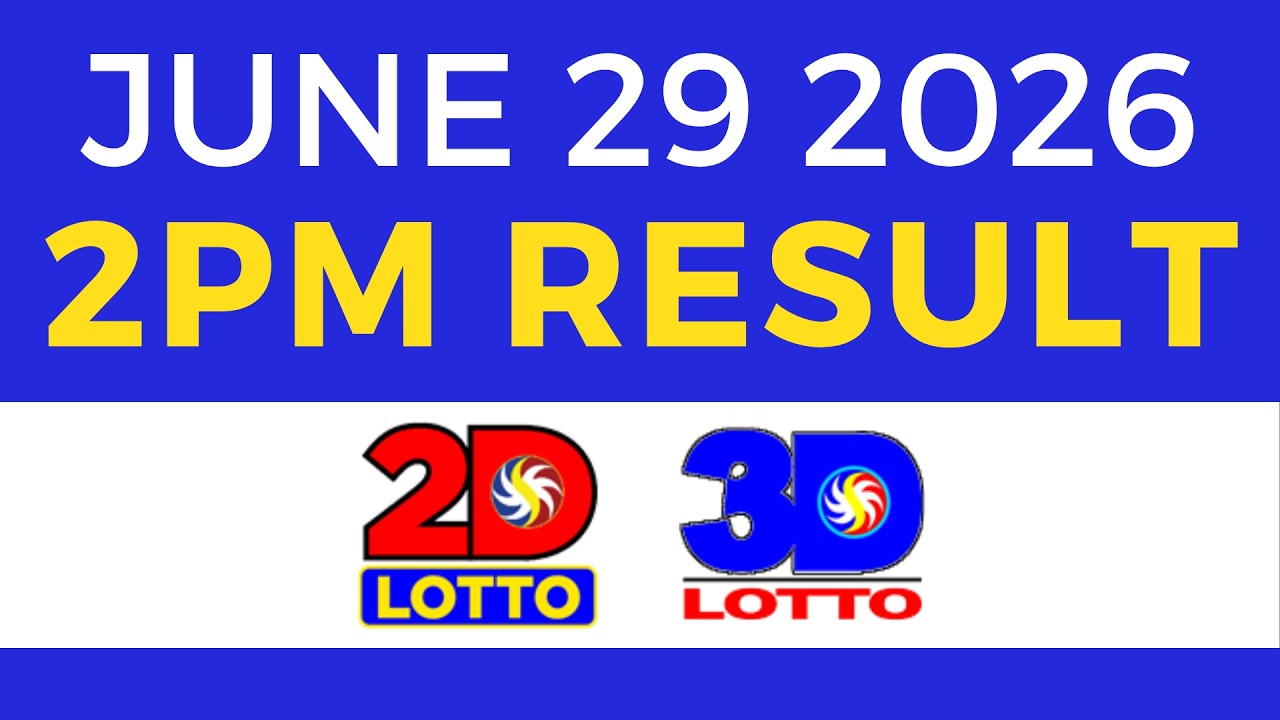 Lotto Result Today 2PM June 29 2026 | EZ2 Swertres PCSO
