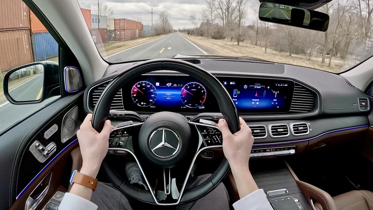 Mercedes-Benz GLS580 4MATIC 2024 года — впечатления от вождения от первого лица