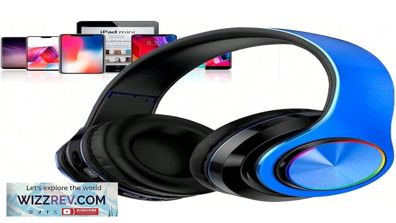 Wireless Gaming Headset With Microphone Bluetooth 5.3 Foldable Over Ear Headphones